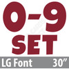 LG 30" 13pc 0-9 - Set - Solid Burgundy - Yard Cards