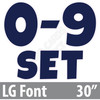 LG 30" 13pc 0-9 - Set - Solid Dark Blue - Yard Cards