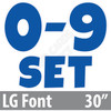 LG 30" 13pc 0-9 - Set - Solid Medium Blue - Yard Cards