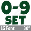 LG 30" 13pc 0-9 - Set - Solid Dark Green  - Yard Cards