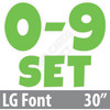 LG 30" 13pc 0-9 - Set - Solid Light Green - Yard Cards