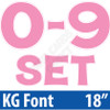 KG 18" 10pc 0-9 - Set - Solid Light Pink - Yard Cards