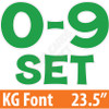 KG 23.5" 10pc 0-9 - Set - Solid Medium Green - Yard Cards