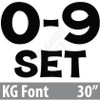 KG 30" 13pc 0-9 - Set - Solid Black  - Yard Cards