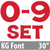 KG 30" 13pc 0-9 - Set - Solid Red - Yard Cards