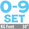 KG 30" 13pc 0-9 - Set - Solid Light Blue - Yard Cards