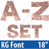 KG 18" 26pc A-Z - Set - Chunky Glitter Rose Gold - Yard Cards