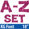 KG 18" 26pc A-Z - Set - Large Sequin Hot Pink - Yard Cards