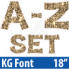 KG 18" 26pc A-Z - Set - Large Sequin Old Gold - Yard Cards