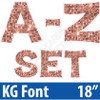 KG 18" 26pc A-Z - Set - Large Sequin Rose Gold - Yard Cards