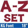 KG 18" 26pc A-Z - Set - Solid Burgundy - Yard Cards