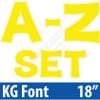 KG 18" 26pc A-Z - Set - Solid Yellow - Yard Cards