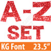 KG 23.5" 26pc A-Z - Set - Chunky Glitter Red - Yard Cards