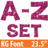 KG 23.5" 26pc A-Z - Set - Large Sequin Hot Pink - Yard Cards