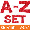 KG 23.5" 26pc A-Z - Set - Large Sequin Red - Yard Cards
