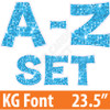 KG 23.5" 26pc A-Z - Set - Large Sequin Light Blue - Yard Cards
