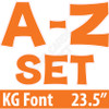 KG 23.5" 26pc A-Z - Set - Solid Orange - Yard Cards