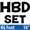 KG 18" 14pc HBD - Set - Solid Black  - Yard Cards