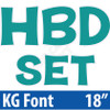 KG 18" 14pc HBD - Set - Solid Teal - Yard Cards