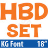 KG 18" 14pc HBD - Set - Solid Orange - Yard Cards