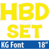 KG 18" 14pc HBD - Set - Solid Yellow - Yard Cards