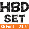 KG 23.5" 14pc HBD - Set - Large Sequin Black  - Yard Cards