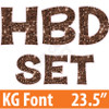 KG 23.5" 14pc HBD - Set - Large Sequin Brown - Yard Cards