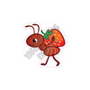 Ant carrying Strawberry - Small - Style A - Yard Card