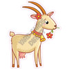 Goat with Flowers - Style A - Yard Card