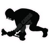 Lacrosse Player - Silhouette - Style B - Yard Card