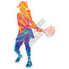 Tennis - Silhouette - Style B - Yard Card