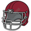 Football Helmet - Maroon - Style A - Yard Card