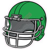 Football Helmet - Green - Style A - Yard Card