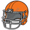 Football Helmet - Orange - Style A - Yard Card