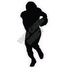 Football - Silhouette - Style E - Yard Card