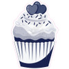 Cupcake - Style A - Solid Dark Blue - Yard Card