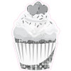 Cupcake - Style A - Large Sequin Silver - Yard Card