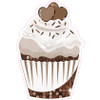 Cupcake - Style A - Large Sequin Brown - Yard Card
