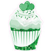 Cupcake - Style A - Large Sequin Medium Green - Yard Card