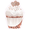 Cupcake - Style A - Large Sequin Rose Gold - Yard Card