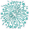 Firework - Style A - Solid Teal - Yard Card