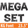 KG 23.5" 110pc - Mega Set - Chunky Glitter Silver - Yard Cards