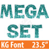 KG 23.5" 110pc - Mega Set - Chunky Glitter Teal - Yard Cards