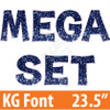 KG 23.5" 110pc - Mega Set - Chunky Glitter Dark Blue - Yard Cards