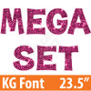 KG 23.5" 110pc - Mega Set - Large Sequin Hot Pink - Yard Cards