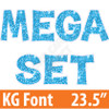 KG 23.5" 110pc - Mega Set - Large Sequin Light Blue - Yard Cards