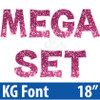 KG 18" 115pc - Mega Set - Chunky Glitter Hot Pink - Yard Cards