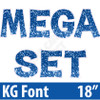 KG 18" 115pc - Mega Set - Chunky Glitter Medium Blue - Yard Cards
