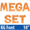 KG 18" 115pc - Mega Set - Chunky Glitter Orange - Yard Cards