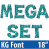 KG 18" 115pc - Mega Set - Large Sequin Teal - Yard Cards